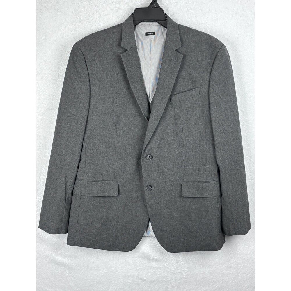 J. Ferrar Dark Grey 2‎ Button Front Blazer With Vest Size 44R